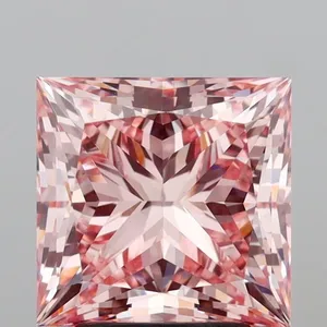 3.16ct PRINCESS Fancy Intense Pink VS1 Coloured Lab diamond