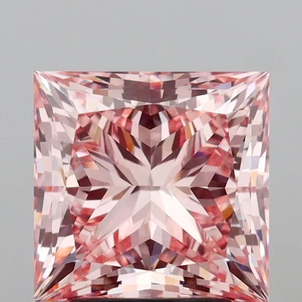 3.16ct PRINCESS Fancy Intense Pink VS1 Coloured Lab diamond