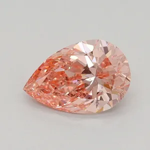 0.8ct PEAR Fancy Intense Pink SI2 Coloured Lab diamond
