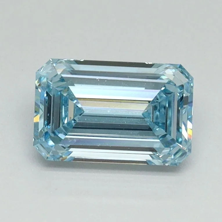 1.05ct EMERALD Fancy Intense Blue VS1 Coloured Lab diamond