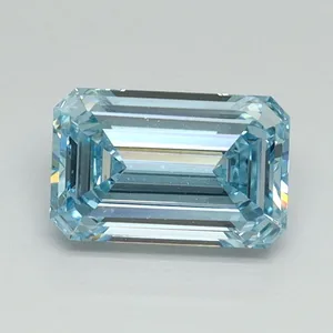 1.05ct EMERALD Fancy Intense Blue VS1 Coloured Lab diamond