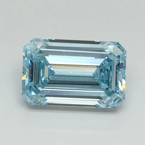 1.05ct EMERALD Fancy Intense Blue VS1 Coloured Lab diamond