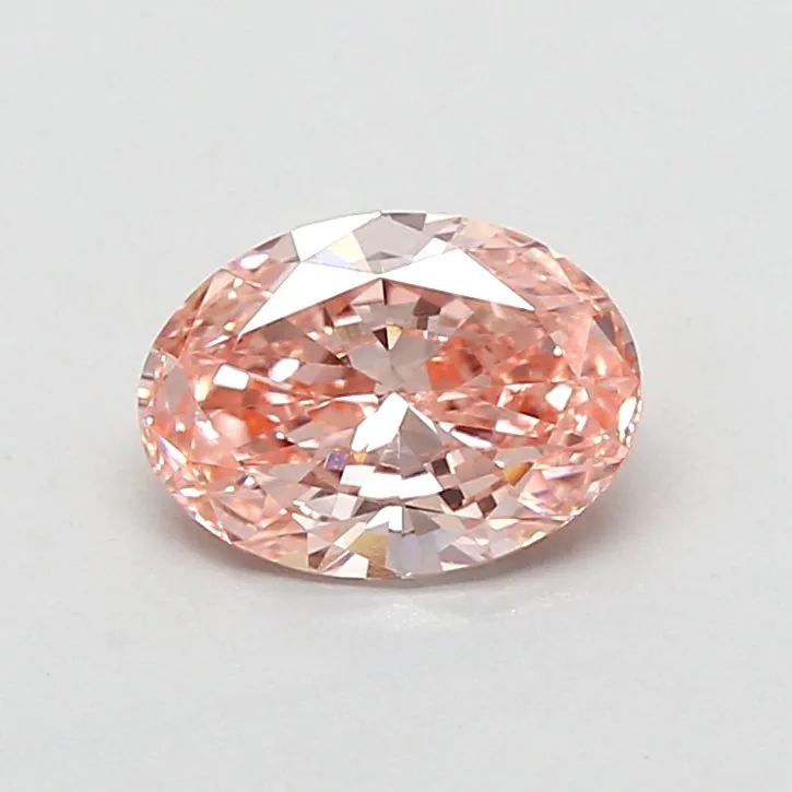 1.01ct OVAL Fancy Vivid Pink VVS2 Coloured Lab diamond