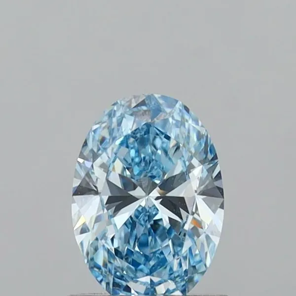 1.03ct OVAL Fancy Vivid Blue VVS2 Coloured Lab diamond