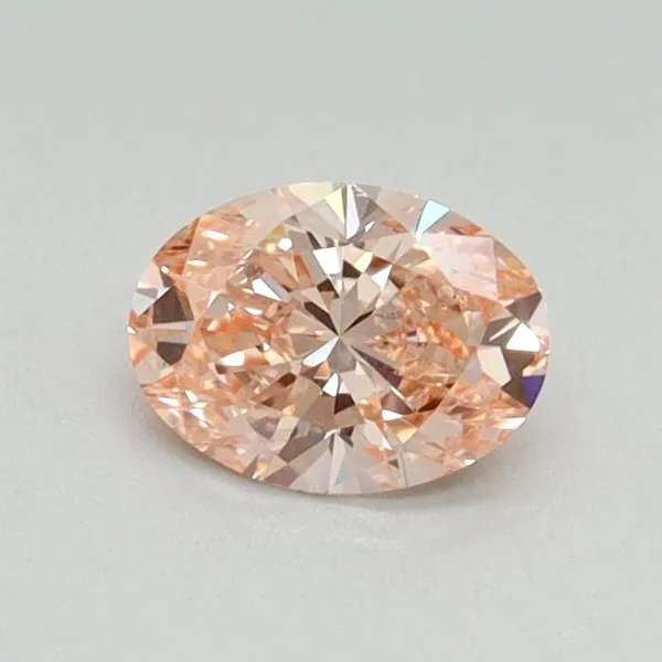 0.46ct OVAL Fancy Vivid Pink VS1 Coloured Lab diamond