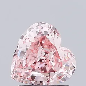 1ct HEART Fancy Vivid Pink VS1 Coloured Lab diamond