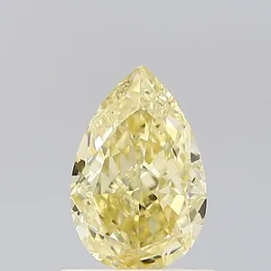 0.73ct PEAR Fancy Intense Yellow VS1 Coloured Lab diamond