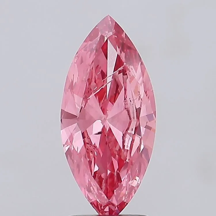 2.32ct MARQUISE Fancy Vivid Pink SI2 Coloured Lab diamond