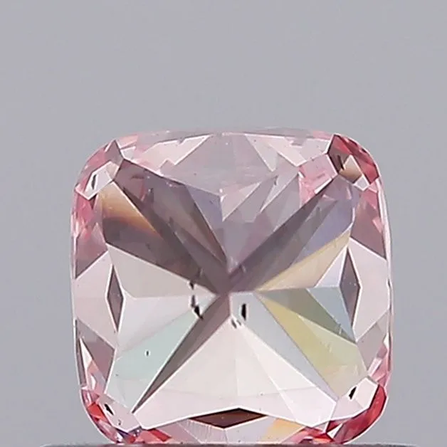 0.77ct CUSHION Fancy Vivid Pink SI2 Coloured Lab diamond