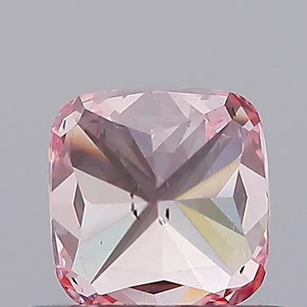 0.77ct CUSHION Fancy Vivid Pink SI2 Coloured Lab diamond