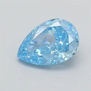 0.37ct PEAR Fancy Vivid Blue VS1 Coloured Lab diamond
