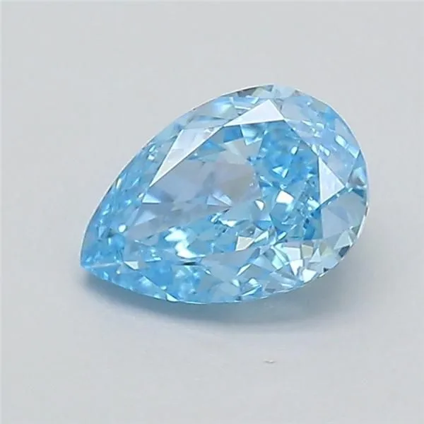 0.37ct PEAR Fancy Vivid Blue VS1 Coloured Lab diamond