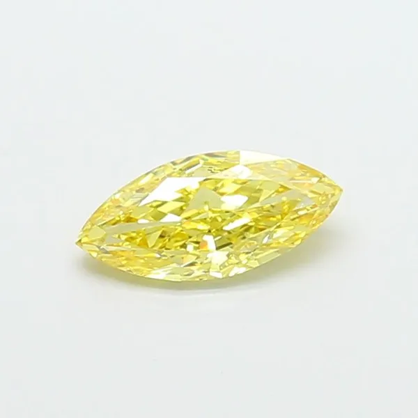1.13ct MARQUISE Fancy Vivid Yellow VVS2 Coloured Lab diamond