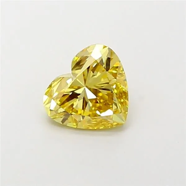1.50ct HEART Fancy Intense Yellow VS2 Coloured Lab diamond