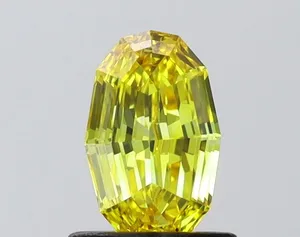 0.81ct OVAL Fancy Vivid Yellow VVS1 Coloured Lab diamond