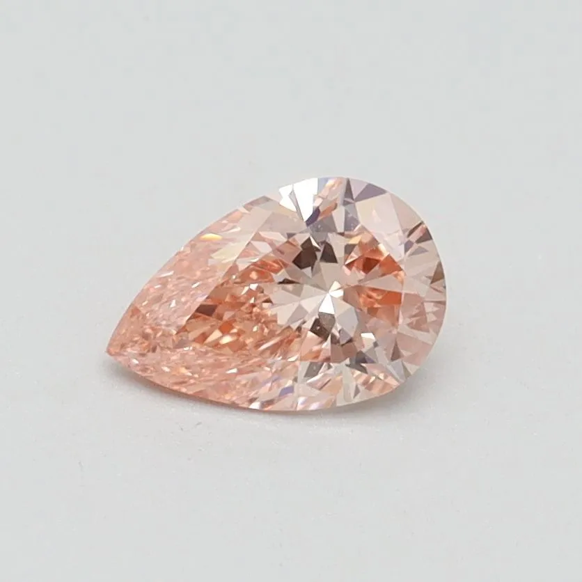 0.50ct PEAR Fancy Intense Pink VS1 Coloured Lab diamond