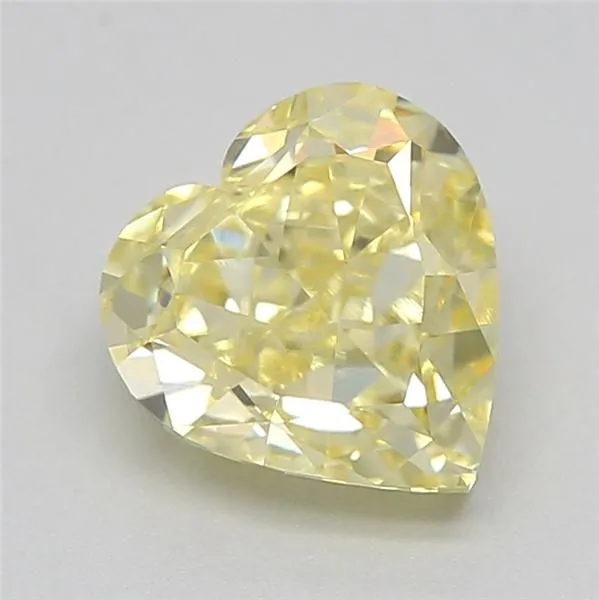 1.00ct HEART Fancy Intense Yellow VS2 Coloured Lab diamond
