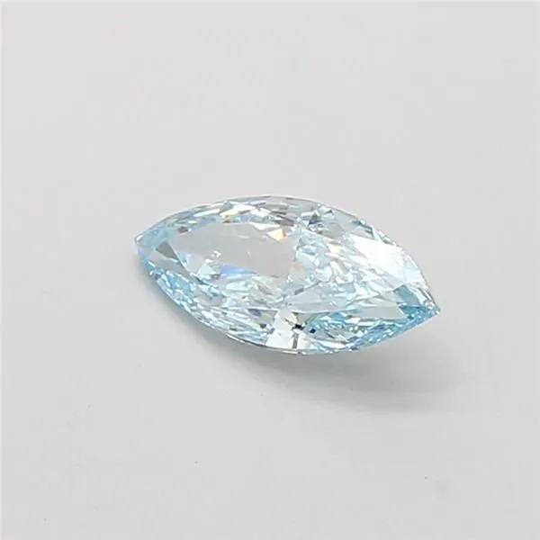 0.64ct MARQUISE Fancy Intense Greenish Blue VVS2 Coloured Lab diamond