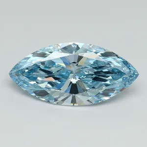 1.86ct MARQUISE Fancy Vivid Blue VS1 Coloured Lab diamond