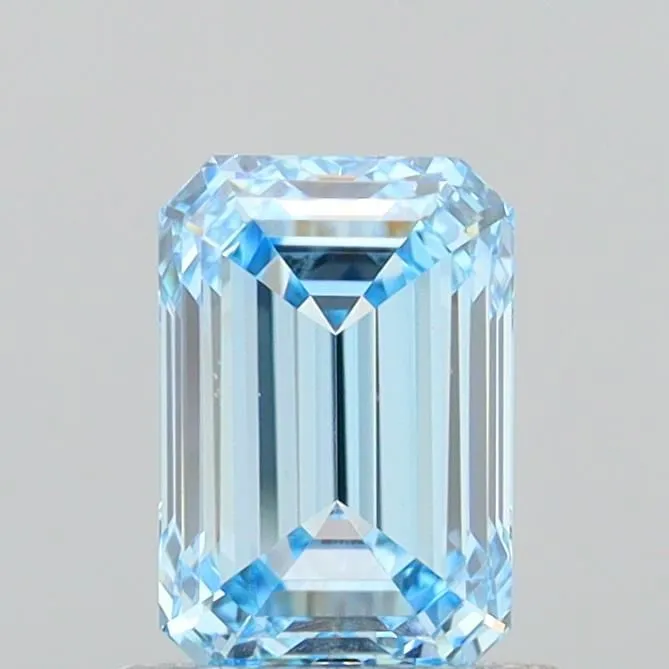1.16ct EMERALD Fancy Vivid Blue VVS2 Coloured Lab diamond