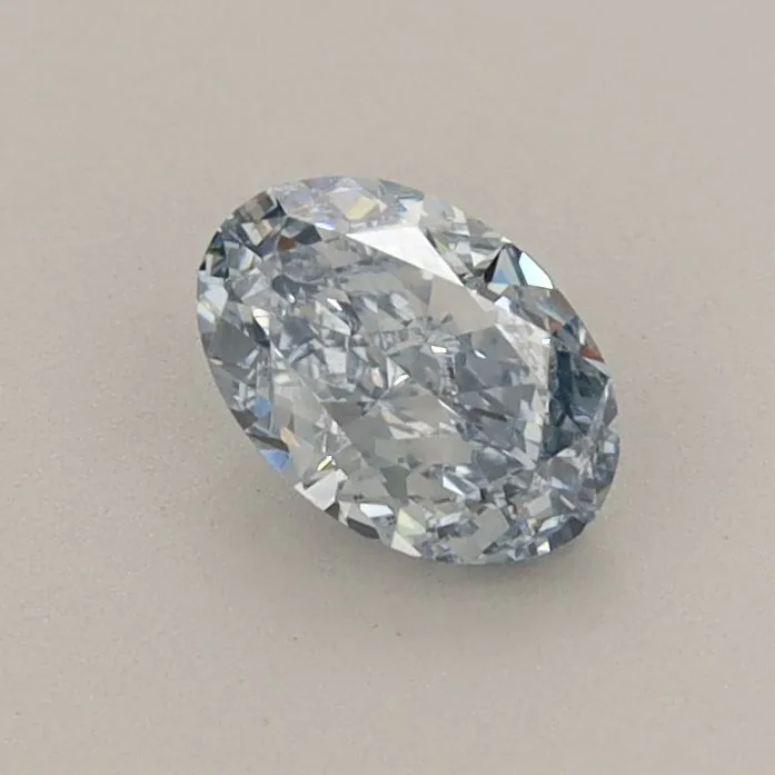 0.55ct OVAL Fancy Intense Blue VVS2 Coloured Lab diamond