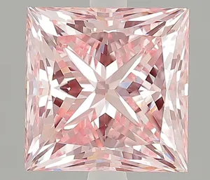 2.51ct PRINCESS Fancy Intense Pink VS1 Coloured Lab diamond