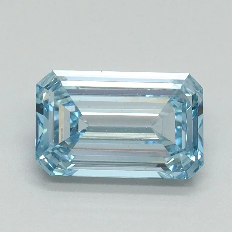 1.03ct EMERALD Fancy Intense Blue VS1 Coloured Lab diamond