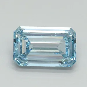 1.03ct EMERALD Fancy Intense Blue VS1 Coloured Lab diamond