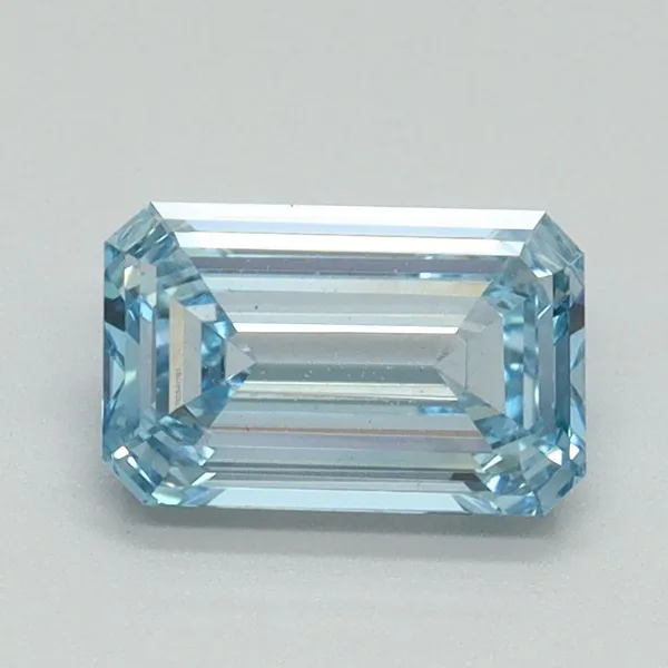 1.03ct EMERALD Fancy Intense Blue VS1 Coloured Lab diamond