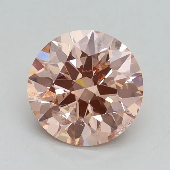 0.93ct ROUND Fancy Intense Pink SI2 Coloured Lab diamond