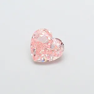 1.02ct HEART Fancy Intense Pink VS2 Coloured Lab diamond
