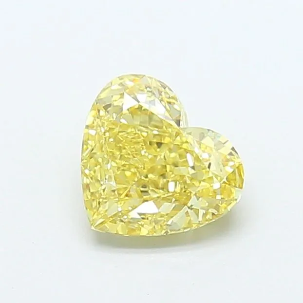 1.18ct HEART Fancy Intense Yellow VVS2 Coloured Lab diamond