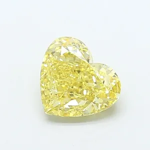 1.18ct HEART Fancy Intense Yellow VVS2 Coloured Lab diamond