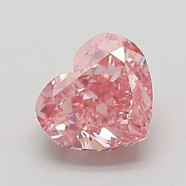 1.06ct HEART Fancy Vivid Pink VVS2 Coloured Lab diamond
