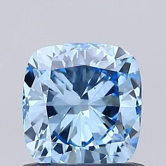 0.67ct CUSHION Fancy Vivid Blue VS1 Coloured Lab diamond