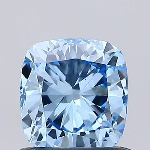 0.67ct CUSHION Fancy Vivid Blue VS1 Coloured Lab diamond
