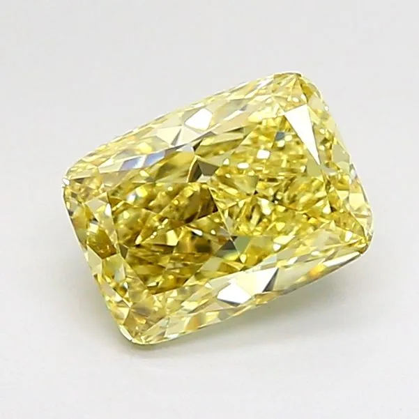 1.03ct CUSHION Fancy Yellow VVS1 Coloured Lab diamond