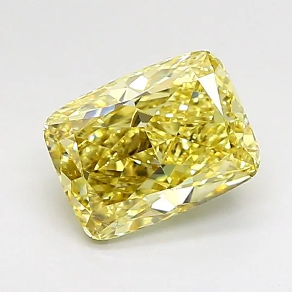 1.03ct CUSHION Fancy Yellow VVS1 Coloured Lab diamond