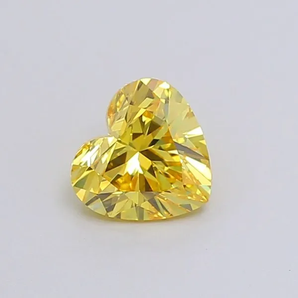 1.01ct HEART Fancy Vivid Yellow VS1 Coloured Lab diamond