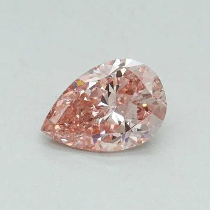 0.35ct PEAR Fancy Intense Pink SI1 Coloured Lab diamond