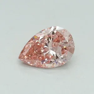 0.35ct PEAR Fancy Intense Pink SI1 Coloured Lab diamond