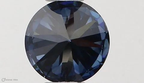 0.36ct ROUND Fancy Deep Blue SI1 Coloured Lab diamond