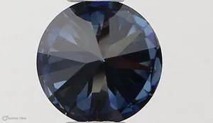 0.36ct ROUND Fancy Deep Blue SI1 Coloured Lab diamond