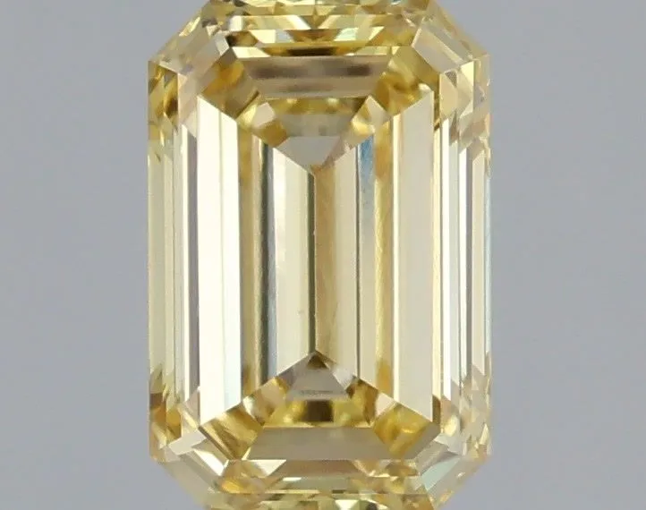 1.39ct EMERALD Fancy Yellow VVS2 Coloured Lab diamond