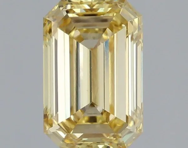 1.39ct EMERALD Fancy Yellow VVS2 Coloured Lab diamond