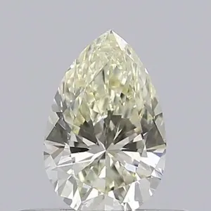 0.41ct PEAR Fancy Light Yellow VS2 Coloured Lab diamond
