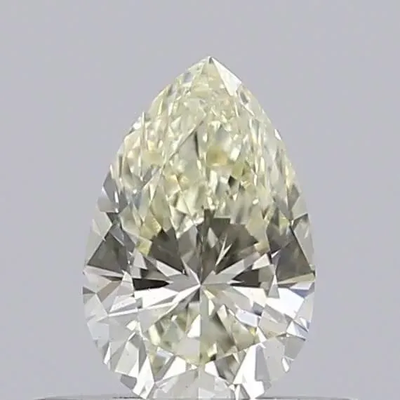 0.41ct PEAR Fancy Light Yellow VS2 Coloured Lab diamond