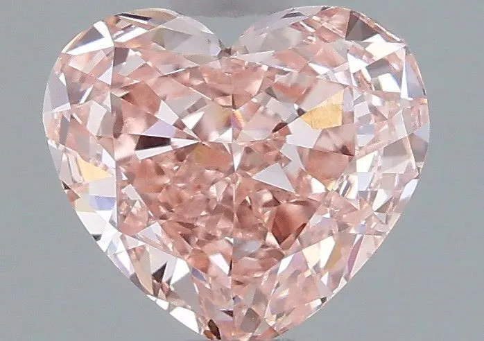 1.00ct HEART Fancy Intense Pink VVS2 Coloured Lab diamond