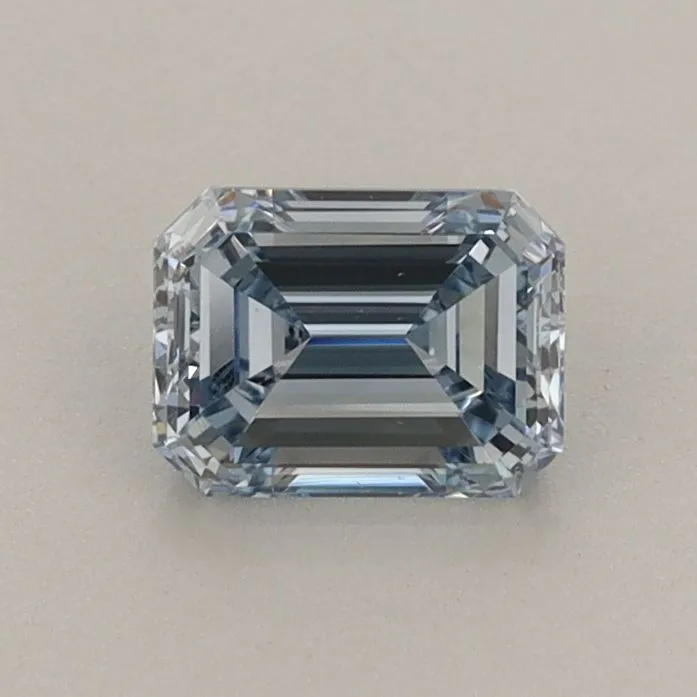 0.71ct EMERALD Fancy Intense Blue VS2 Coloured Lab diamond