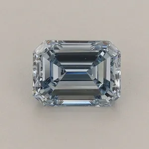 0.71ct EMERALD Fancy Intense Blue VS2 Coloured Lab diamond